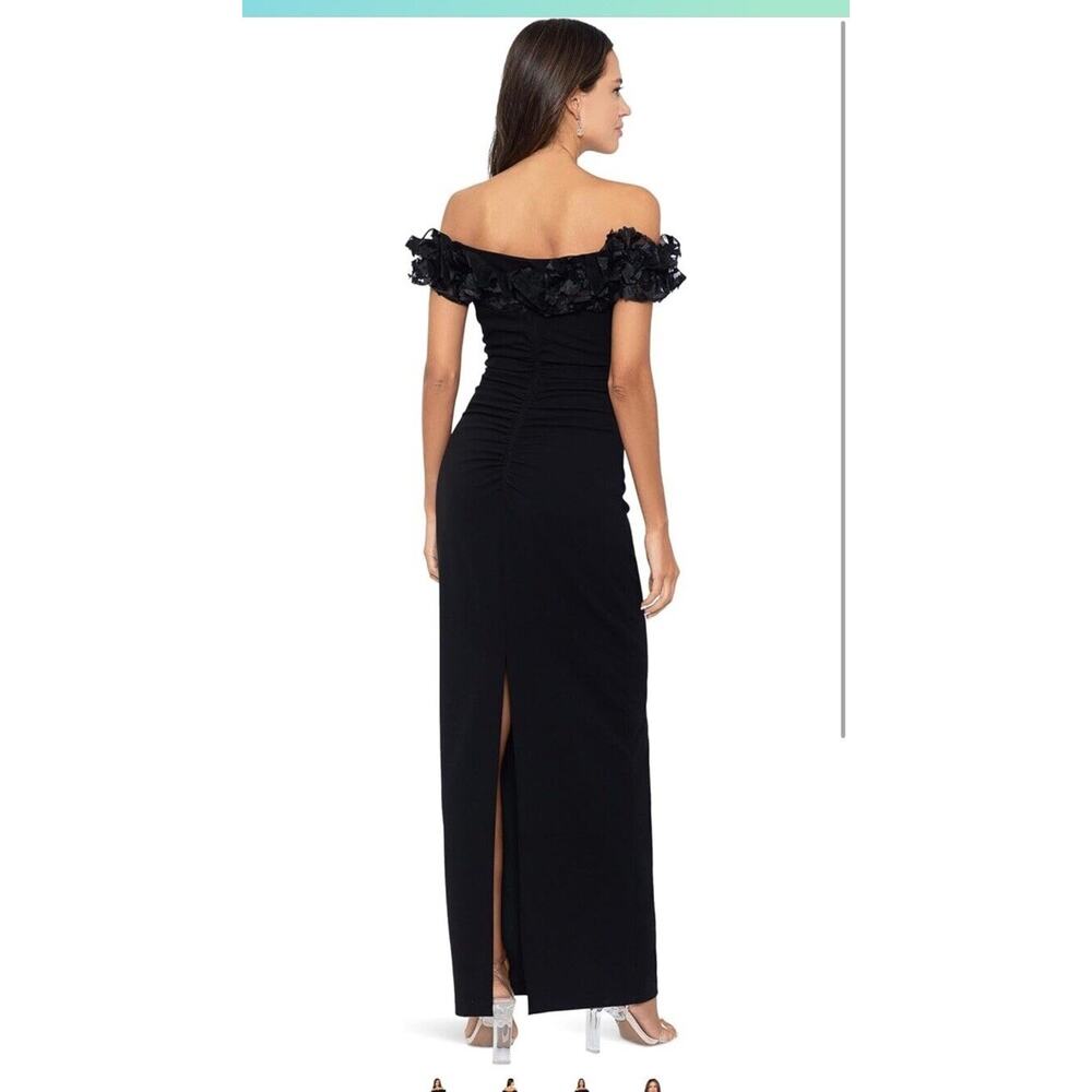 Xscape Black Off-Shoulder Ruffle Maxi Dress - Picture 2 of 9